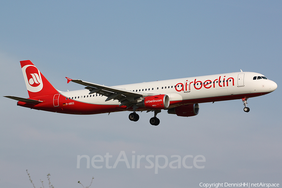 Air Berlin Airbus A321-211 (D-ABCC) | Photo 405847