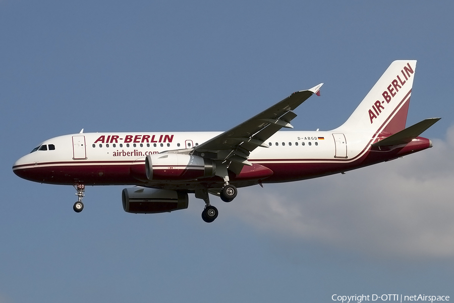 Air Berlin Airbus A319-132 (D-ABGD) | Photo 159009