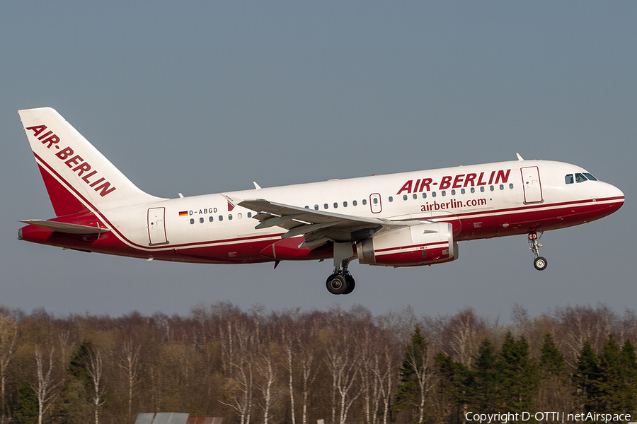 Air Berlin Airbus A319-132 (D-ABGD) | Photo 292855