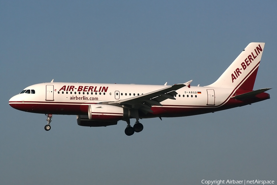 Air Berlin Airbus A319-132 (D-ABGD) | Photo 371758