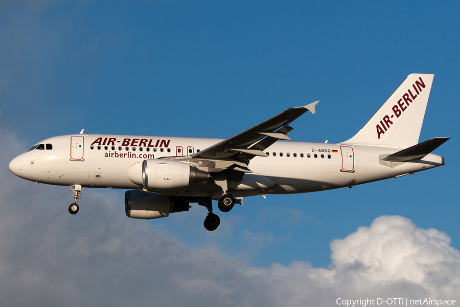 Air Berlin Airbus A319-112 (D-ABGG) | Photo 208660