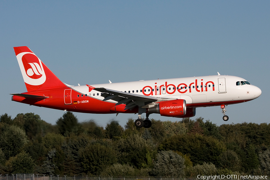 Air Berlin Airbus A319-112 (D-ABGM) | Photo 269699