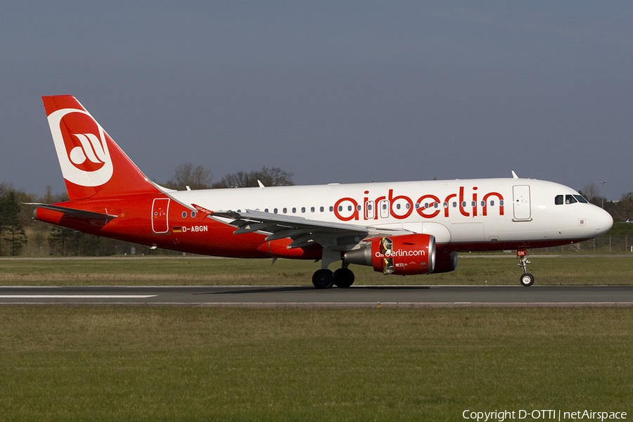 Air Berlin Airbus A319-112 (D-ABGN) | Photo 273012