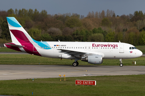 Eurowings Airbus A319-112 (D-ABGO) at  Hamburg - Fuhlsbuettel (Helmut Schmidt), Germany