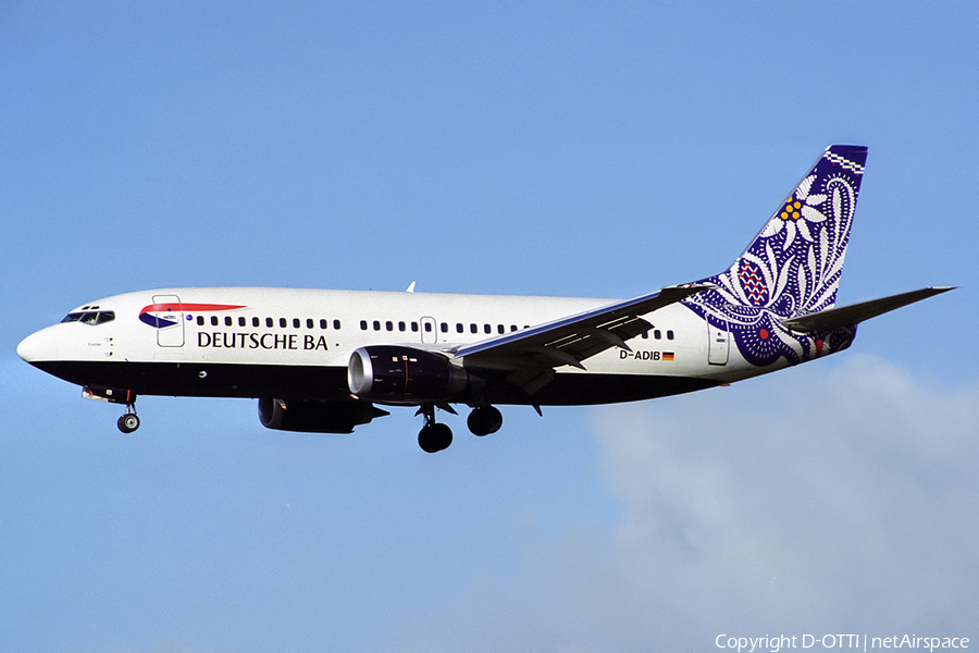 Deutsche BA Boeing 737-36Q (D-ADIB) | Photo 447195