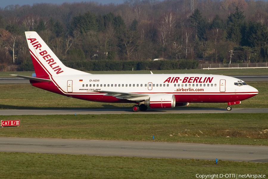 Air Berlin (DBA) Boeing 737-329 (D-ADII) | Photo 196025
