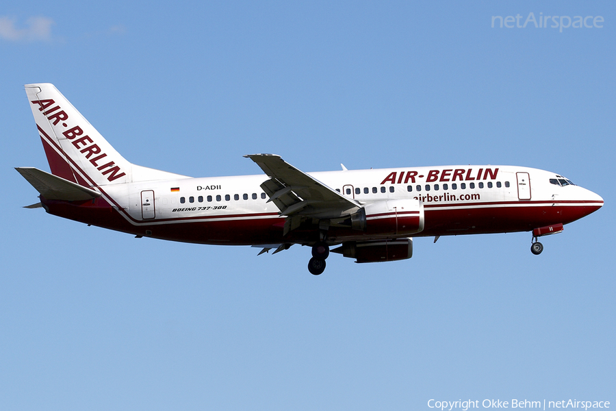 Air Berlin (DBA) Boeing 737-329 (D-ADII) | Photo 42019