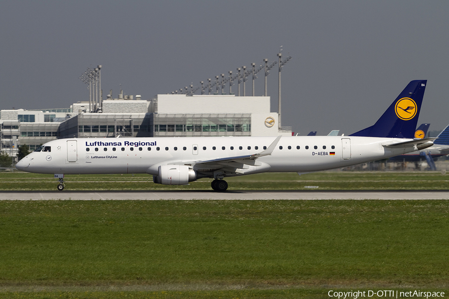Lufthansa Regional (CityLine) Embraer ERJ-195LR (ERJ-190-200LR) (D-AEBA) | Photo 311777