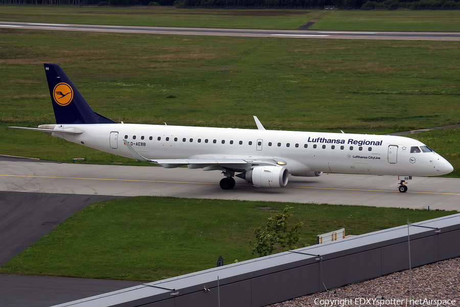 Lufthansa Regional (CityLine) Embraer ERJ-195LR (ERJ-190-200LR) (D-AEBB) | Photo 280246
