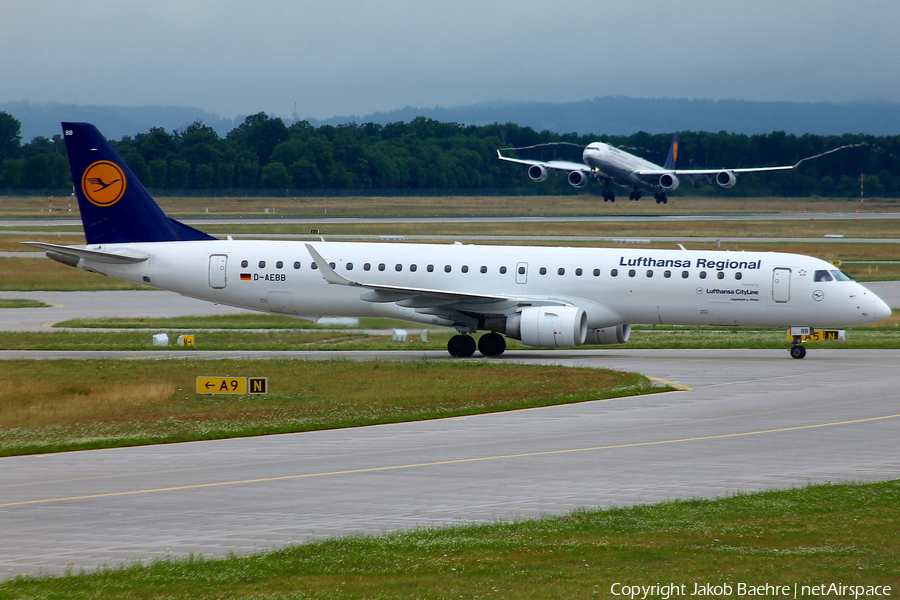 Lufthansa Regional (CityLine) Embraer ERJ-195LR (ERJ-190-200LR) (D-AEBB) | Photo 173785