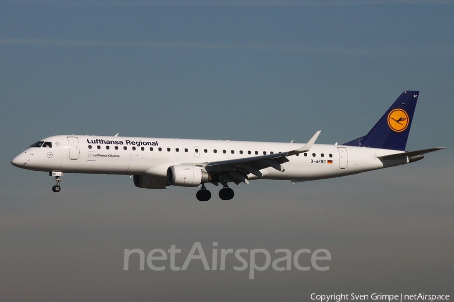 Lufthansa Regional (CityLine) Embraer ERJ-195LR (ERJ-190-200LR) (D-AEBC) | Photo 152445