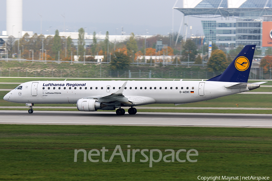 Lufthansa Regional (CityLine) Embraer ERJ-195LR (ERJ-190-200LR) (D-AEBC) | Photo 309441