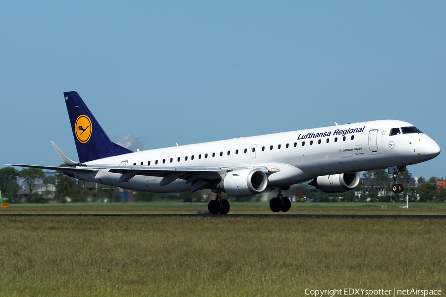 Lufthansa Regional (CityLine) Embraer ERJ-195LR (ERJ-190-200LR) (D-AEBF) | Photo 291514