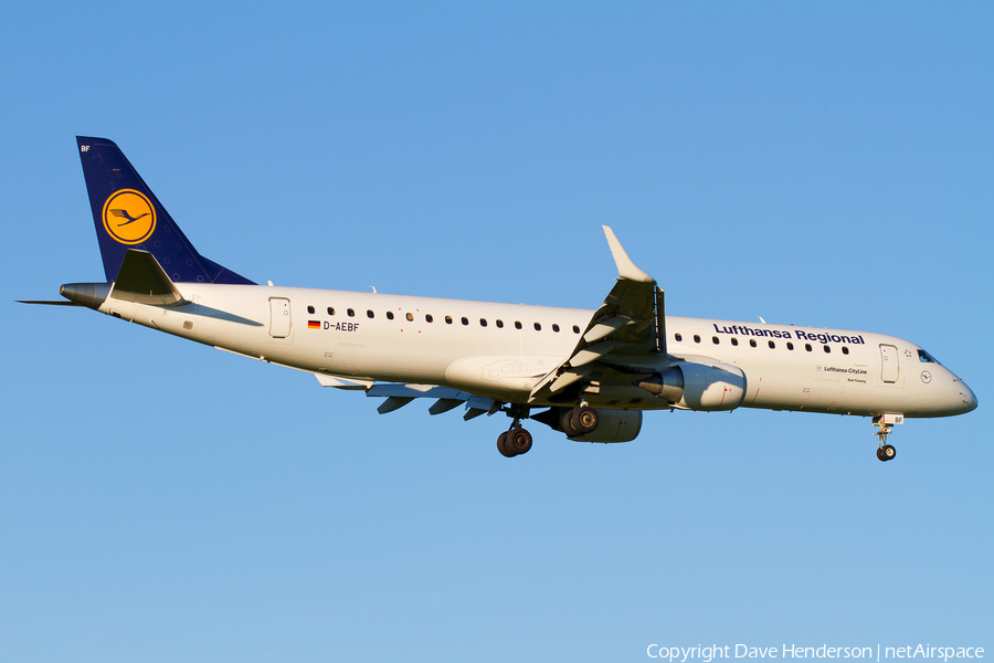 Lufthansa Regional (CityLine) Embraer ERJ-195LR (ERJ-190-200LR) (D-AEBF) | Photo 9299