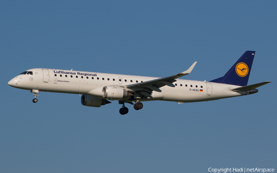 Lufthansa Regional (CityLine) Embraer ERJ-195LR (ERJ-190-200LR) (D-AEBG) | Photo 125320