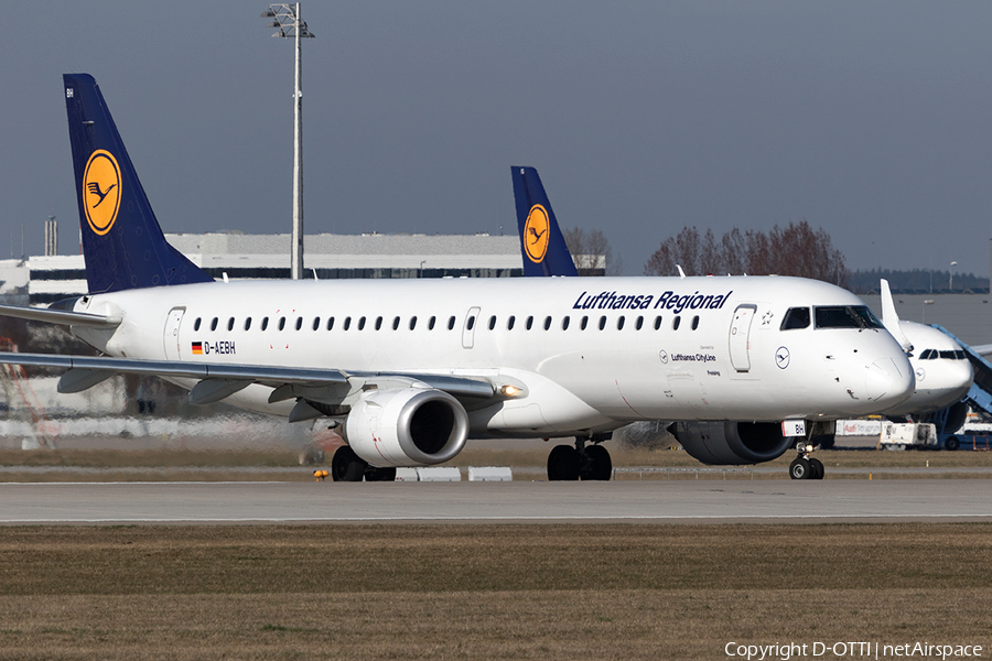 Lufthansa Regional (CityLine) Embraer ERJ-195LR (ERJ-190-200LR) (D-AEBH) | Photo 153144