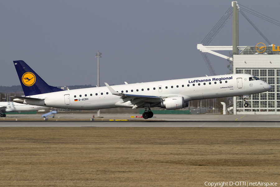 Lufthansa Regional (CityLine) Embraer ERJ-195LR (ERJ-190-200LR) (D-AEBH) | Photo 379364