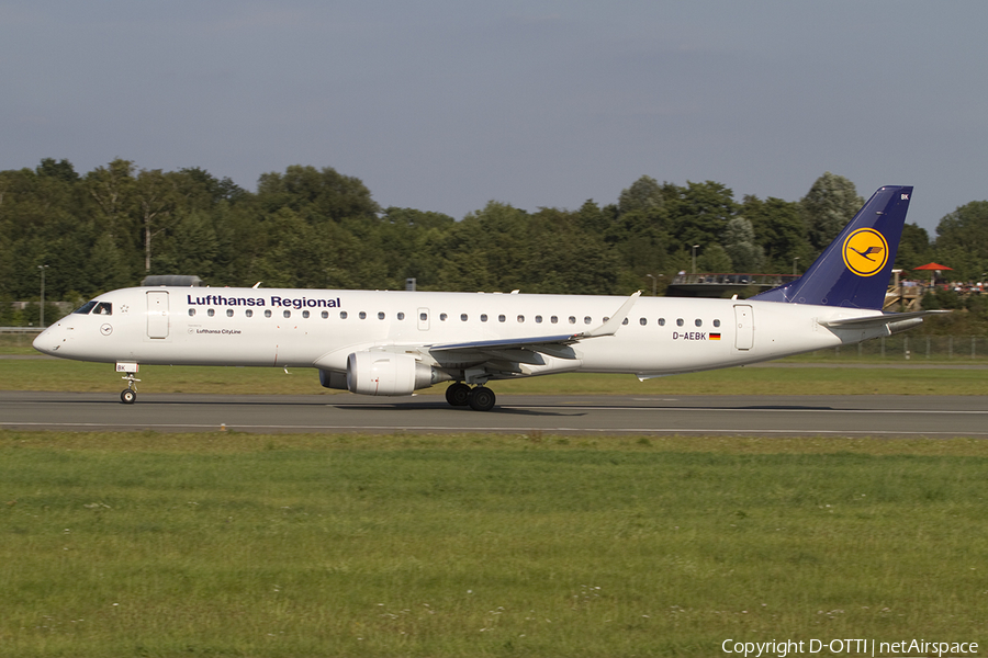Lufthansa Regional (CityLine) Embraer ERJ-195LR (ERJ-190-200LR) (D-AEBK) | Photo 389698