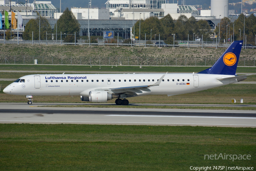 Lufthansa Regional (CityLine) Embraer ERJ-195LR (ERJ-190-200LR) (D-AEBQ) | Photo 87734