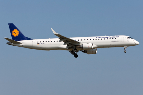 Lufthansa Regional (CityLine) Embraer ERJ-195LR (ERJ-190-200LR) (D-AEBQ) at  Amsterdam - Schiphol, Netherlands