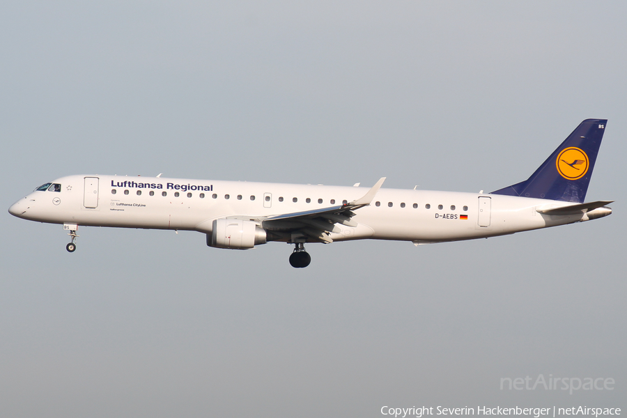 Lufthansa Regional (CityLine) Embraer ERJ-195LR (ERJ-190-200LR) (D-AEBS) | Photo 230848