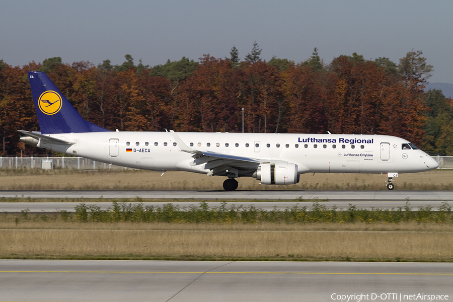 Lufthansa Regional (CityLine) Embraer ERJ-190LR (ERJ-190-100LR) (D-AECA) | Photo 395727