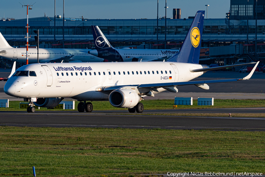 Lufthansa Regional (CityLine) Embraer ERJ-190LR (ERJ-190-100LR) (D-AECA) | Photo 535161