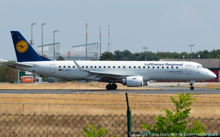 Lufthansa Regional (CityLine) Embraer ERJ-190LR (ERJ-190-100LR) (D-AECC) | Photo 337067
