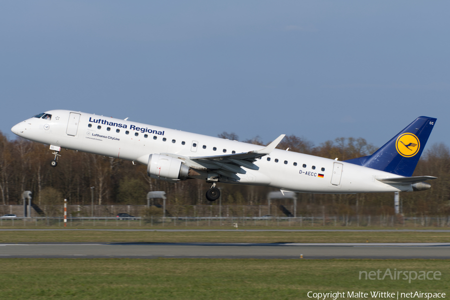 Lufthansa Regional (CityLine) Embraer ERJ-190LR (ERJ-190-100LR) (D-AECC) | Photo 443046