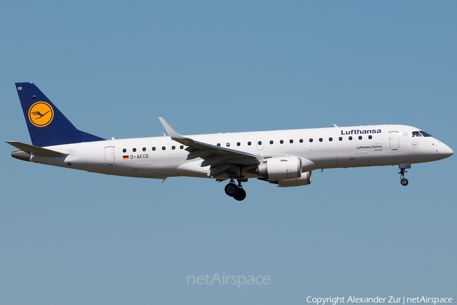 Lufthansa (CityLine) Embraer ERJ-190LR (ERJ-190-100LR) (D-AECD) | Photo 243344