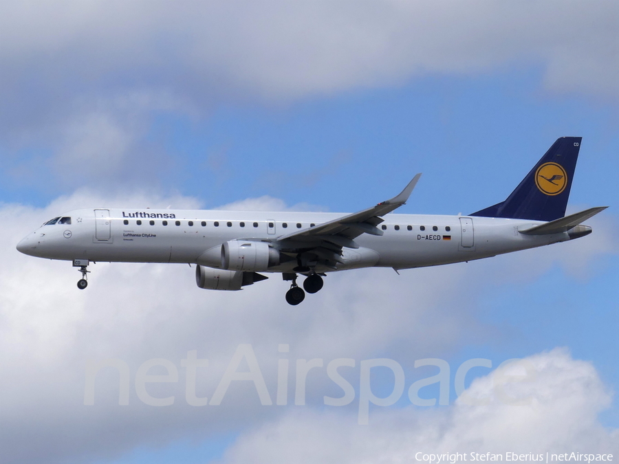 Lufthansa (CityLine) Embraer ERJ-190LR (ERJ-190-100LR) (D-AECD) | Photo 393198