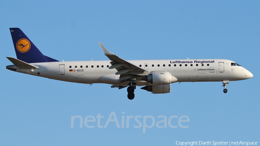 Lufthansa Regional (CityLine) Embraer ERJ-190LR (ERJ-190-100LR) (D-AECD) | Photo 217522