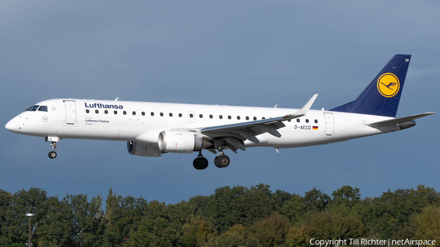 Lufthansa Regional (CityLine) Embraer ERJ-190LR (ERJ-190-100LR) (D-AECD) | Photo 495670