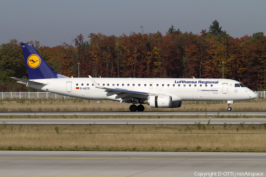 Lufthansa Regional (CityLine) Embraer ERJ-190LR (ERJ-190-100LR) (D-AECD) | Photo 395725