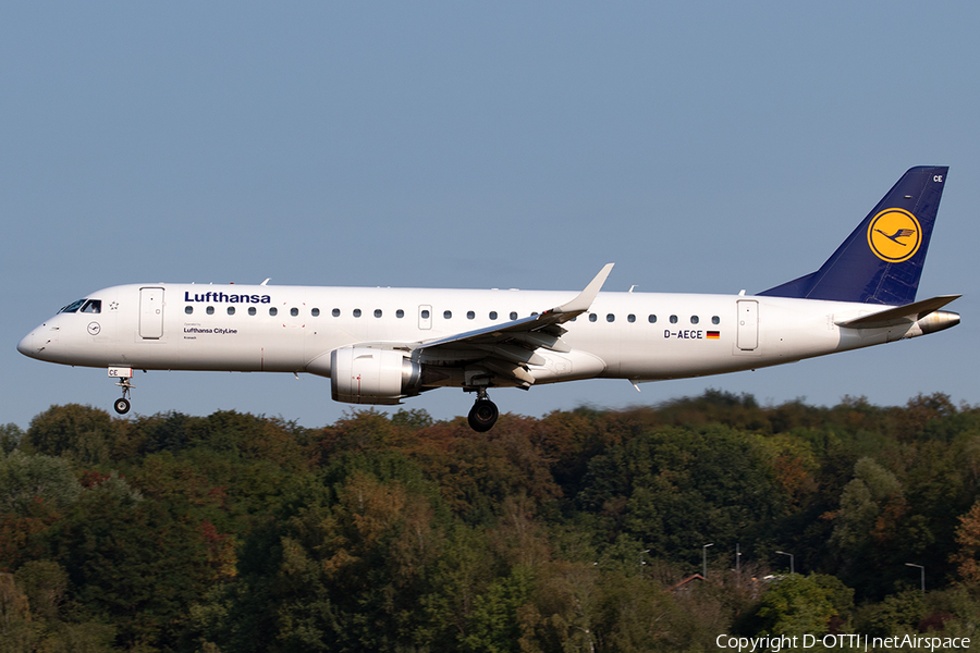 Lufthansa (CityLine) Embraer ERJ-190LR (ERJ-190-100LR) (D-AECE) | Photo 403583