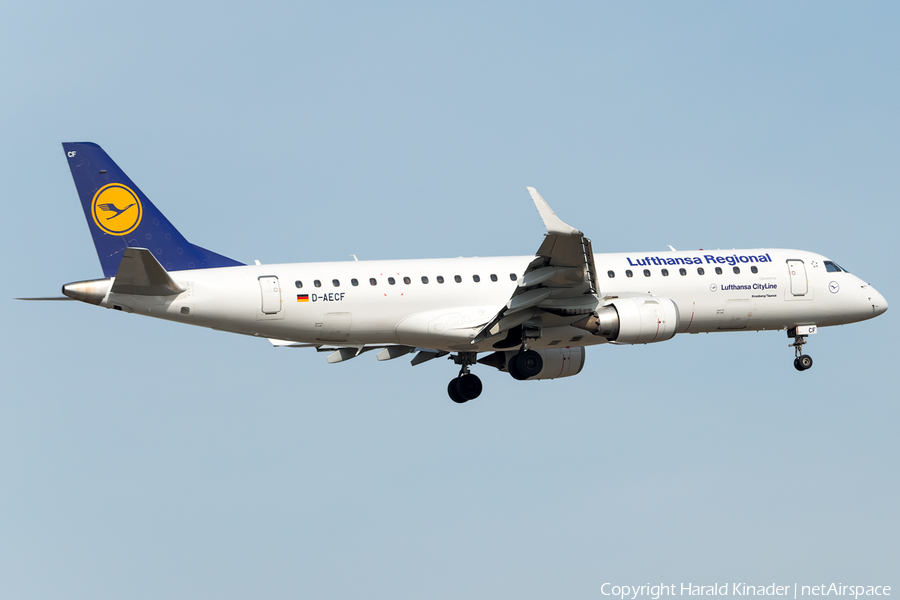 Lufthansa Regional (CityLine) Embraer ERJ-190LR (ERJ-190-100LR) (D-AECF) | Photo 296853