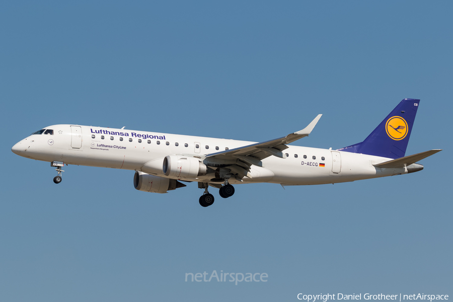 Lufthansa Regional (CityLine) Embraer ERJ-190LR (ERJ-190-100LR) (D-AECG) | Photo 124936