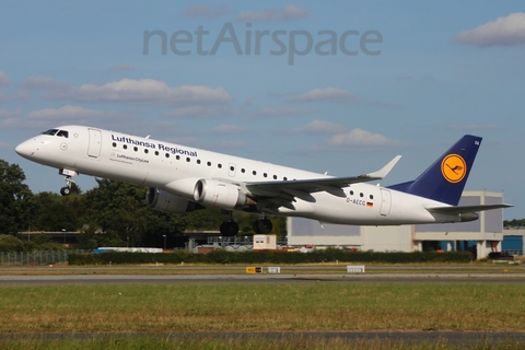 Lufthansa Regional (CityLine) Embraer ERJ-190LR (ERJ-190-100LR) (D-AECG) at  Hamburg - Fuhlsbuettel (Helmut Schmidt), Germany