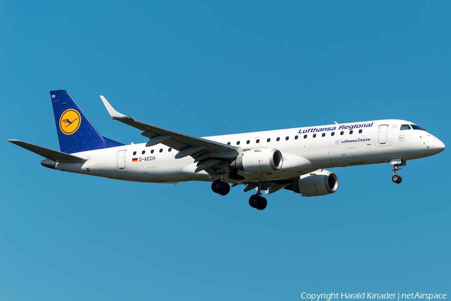 Lufthansa Regional (CityLine) Embraer ERJ-190LR (ERJ-190-100LR) (D-AECH) | Photo 298232