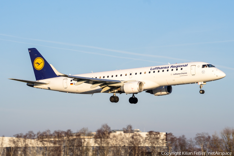 Lufthansa Regional (CityLine) Embraer ERJ-190LR (ERJ-190-100LR) (D-AECI) | Photo 416655
