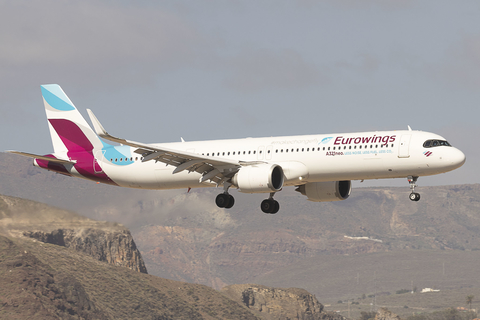 Eurowings Airbus A321-251NX (D-AEED) at  Gran Canaria, Spain