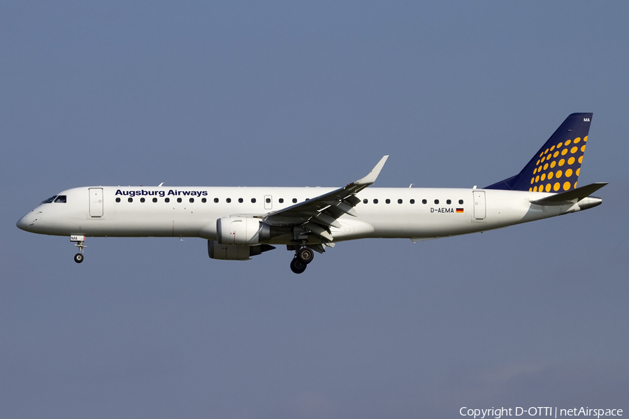 Augsburg Airways Embraer ERJ-195LR (ERJ-190-200LR) (D-AEMA) | Photo 409093