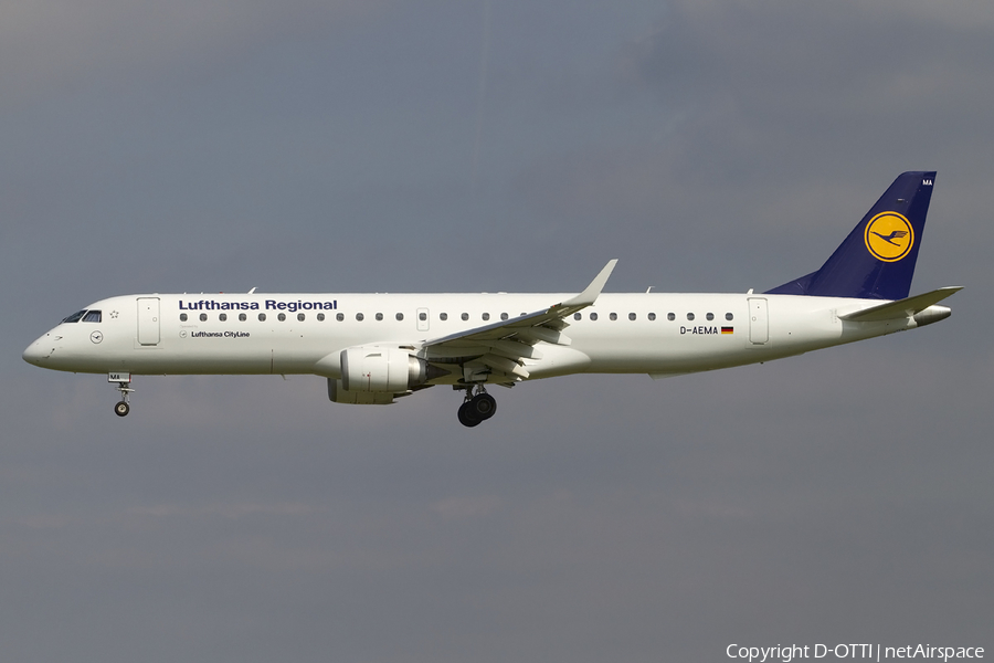 Lufthansa Regional (CityLine) Embraer ERJ-195LR (ERJ-190-200LR) (D-AEMA) | Photo 437881