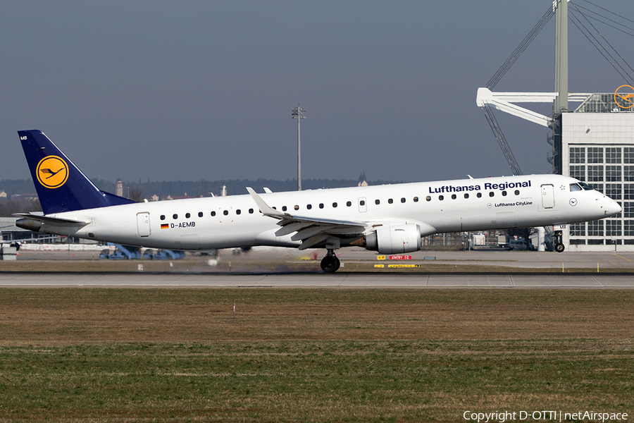 Lufthansa Regional (CityLine) Embraer ERJ-195LR (ERJ-190-200LR) (D-AEMB) | Photo 152872