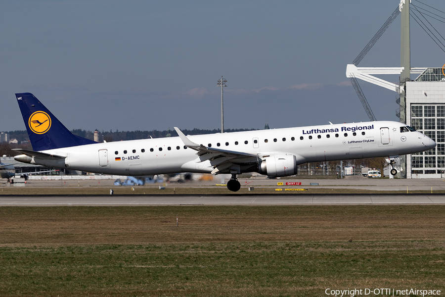 Lufthansa Regional (CityLine) Embraer ERJ-195LR (ERJ-190-200LR) (D-AEMC) | Photo 154068