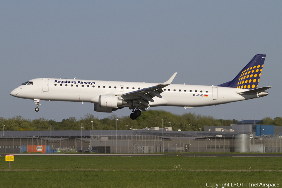Augsburg Airways Embraer ERJ-195LR (ERJ-190-200LR) (D-AEMD) | Photo 358510