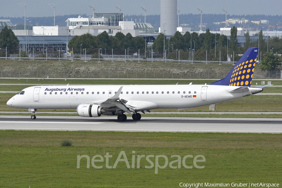 Augsburg Airways Embraer ERJ-195LR (ERJ-190-200LR) (D-AEMD) | Photo 112294
