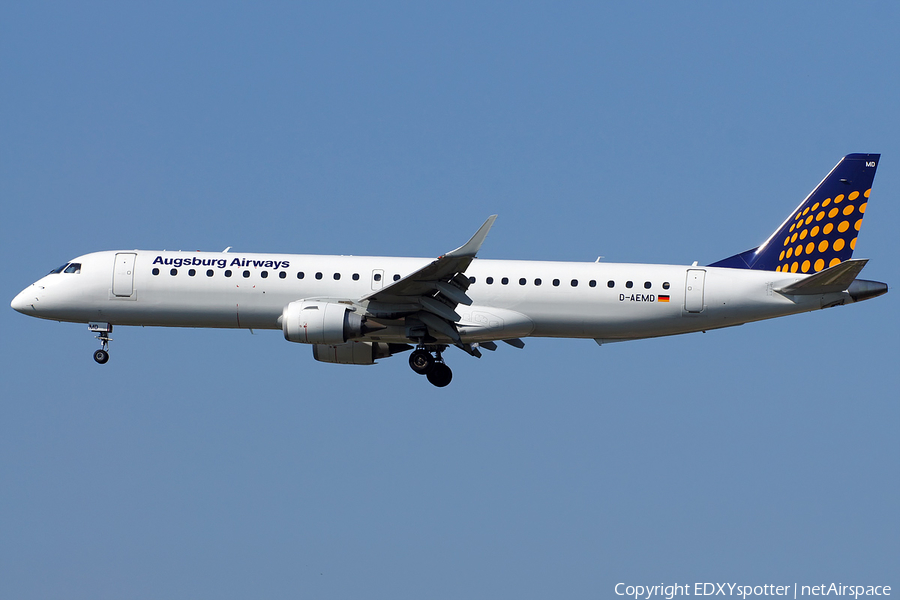 Augsburg Airways Embraer ERJ-195LR (ERJ-190-200LR) (D-AEMD) | Photo 276196