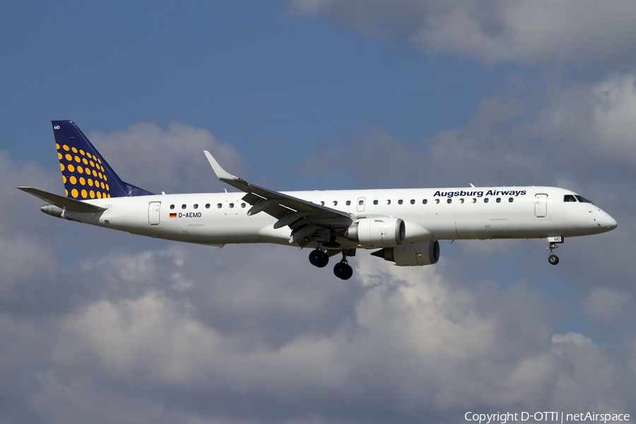 Augsburg Airways Embraer ERJ-195LR (ERJ-190-200LR) (D-AEMD) | Photo 404406