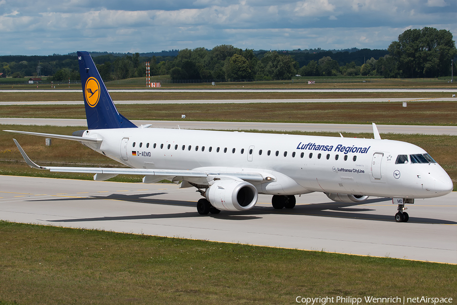 Lufthansa Regional (CityLine) Embraer ERJ-195LR (ERJ-190-200LR) (D-AEMD) | Photo 194968